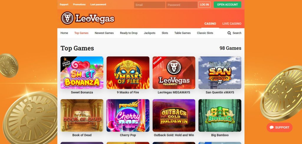 Leovegas casino games