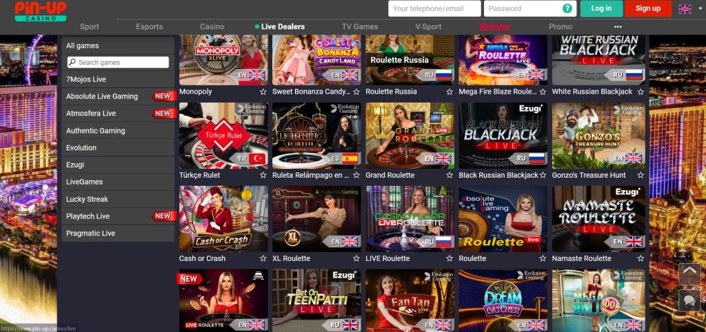 PinUp Casino Live Games